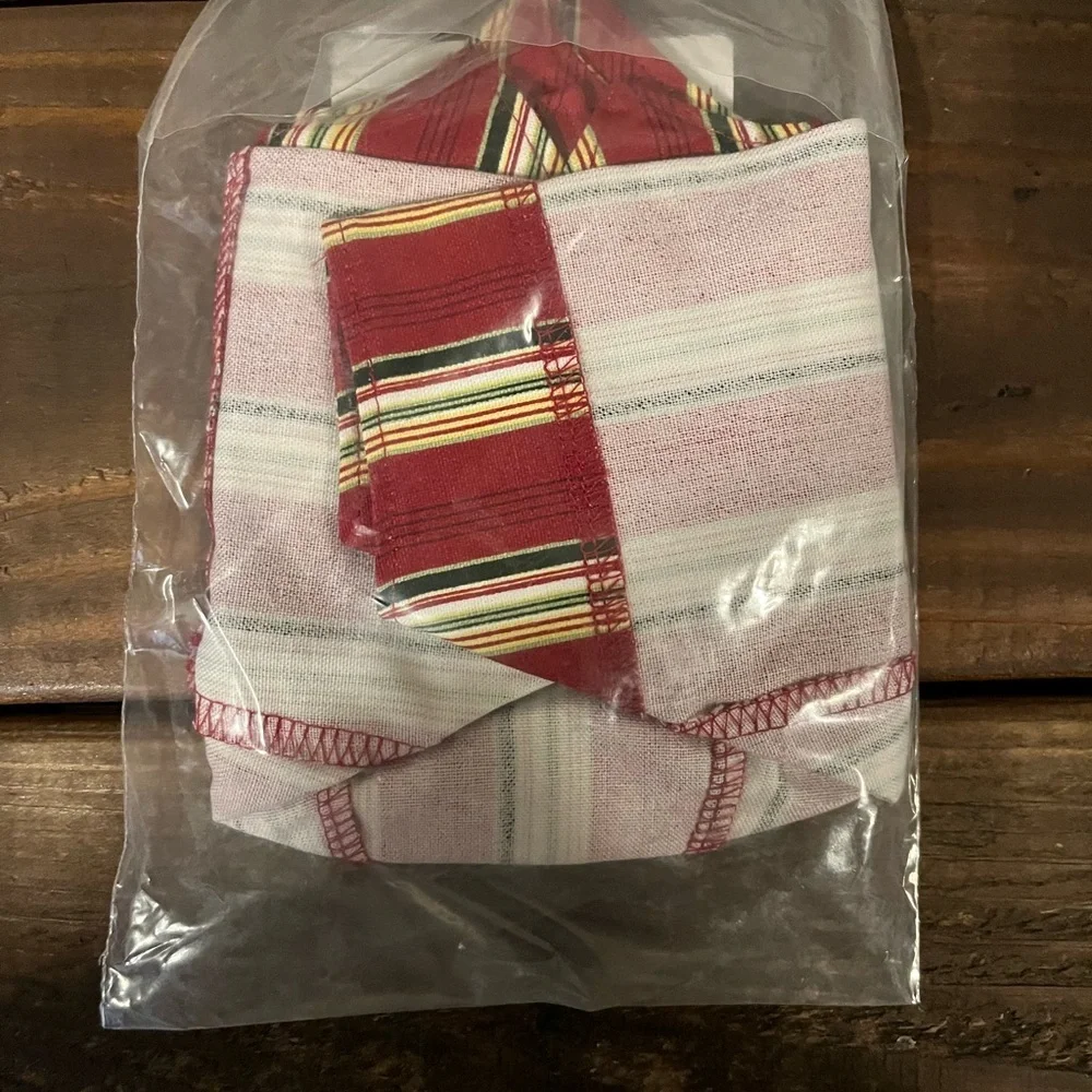 Longaberger ‘06 Christmas Customer Natures Garland Basket Stripe Liner Rectangle